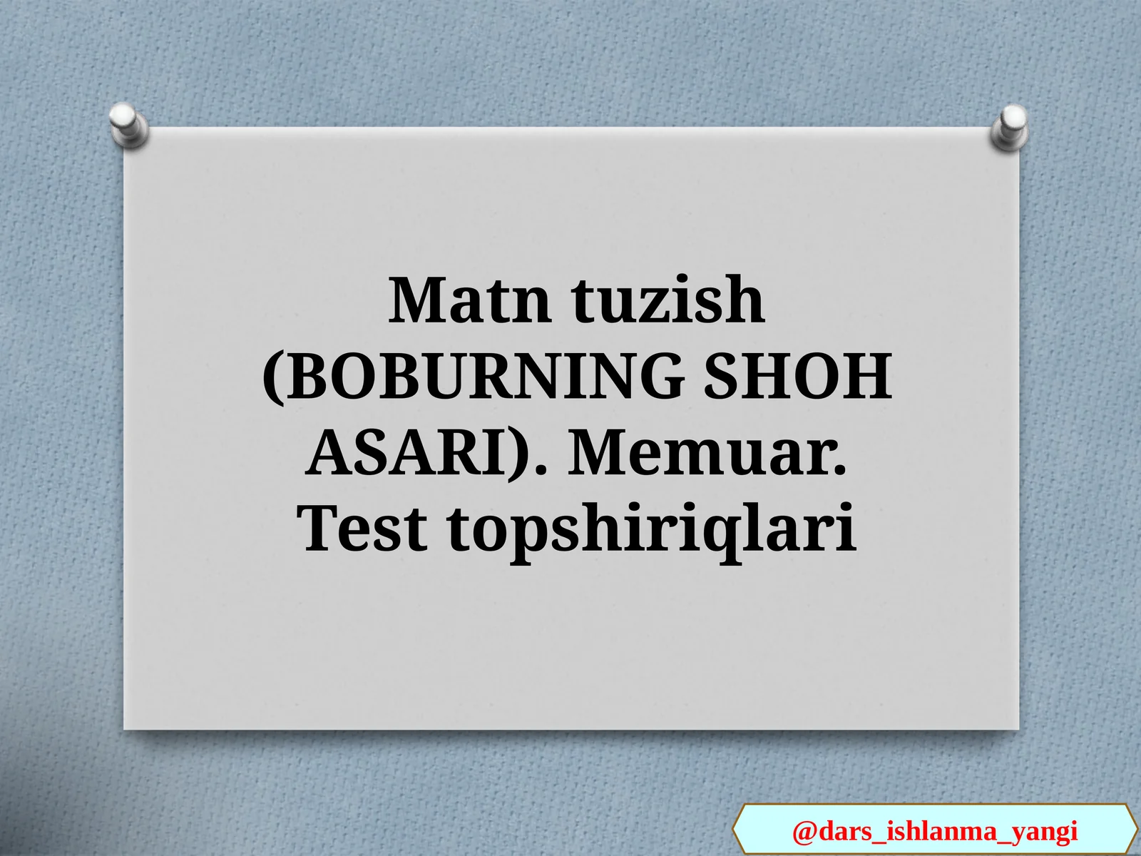 BOBURNING SHOH ASARI