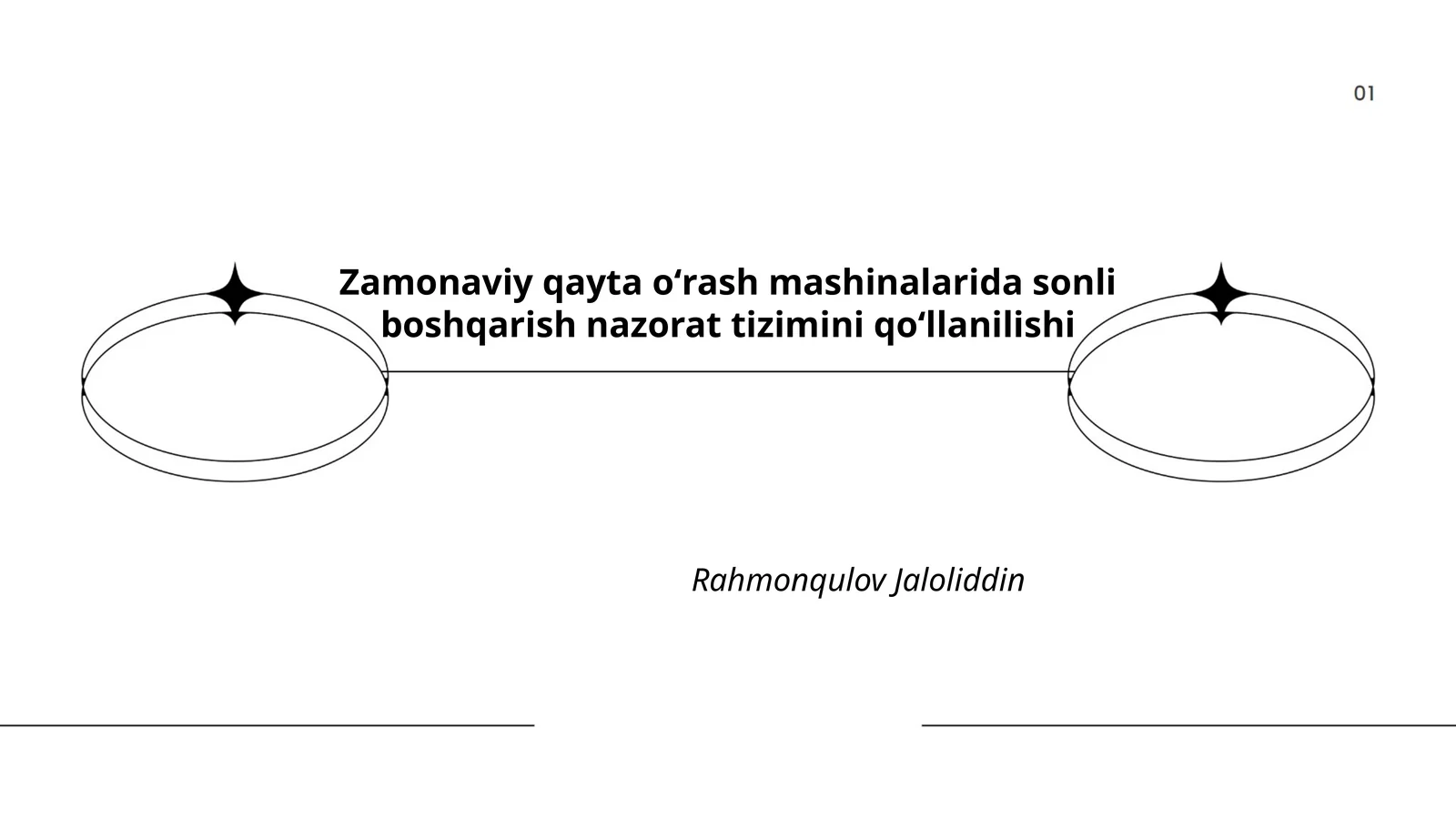Zamonaviy qayta oʻrash mashinalarida sonli boshqarish nazorat tizimini qoʻllanilishi