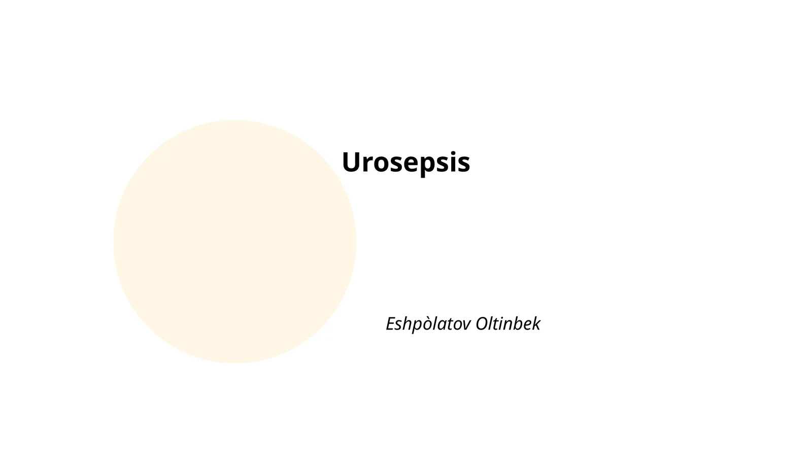 Urosepsis