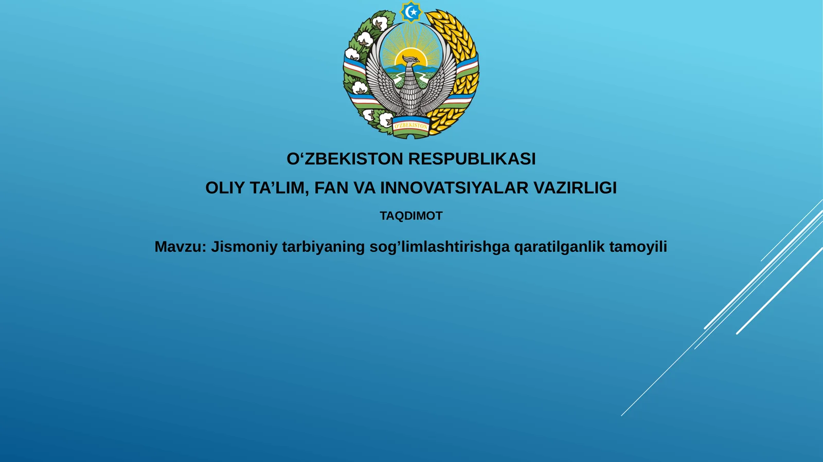 Jismoniy tarbiyaning sog'lomlashtirishga qaratilganlik tamoyili