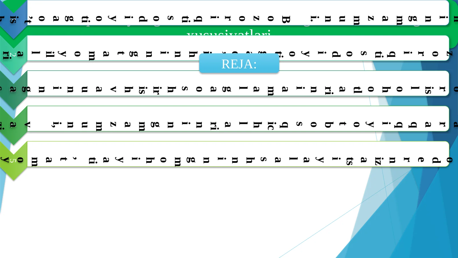 MAVZUGAOID ADABIYOTLAR TAVSIYA ETILADI