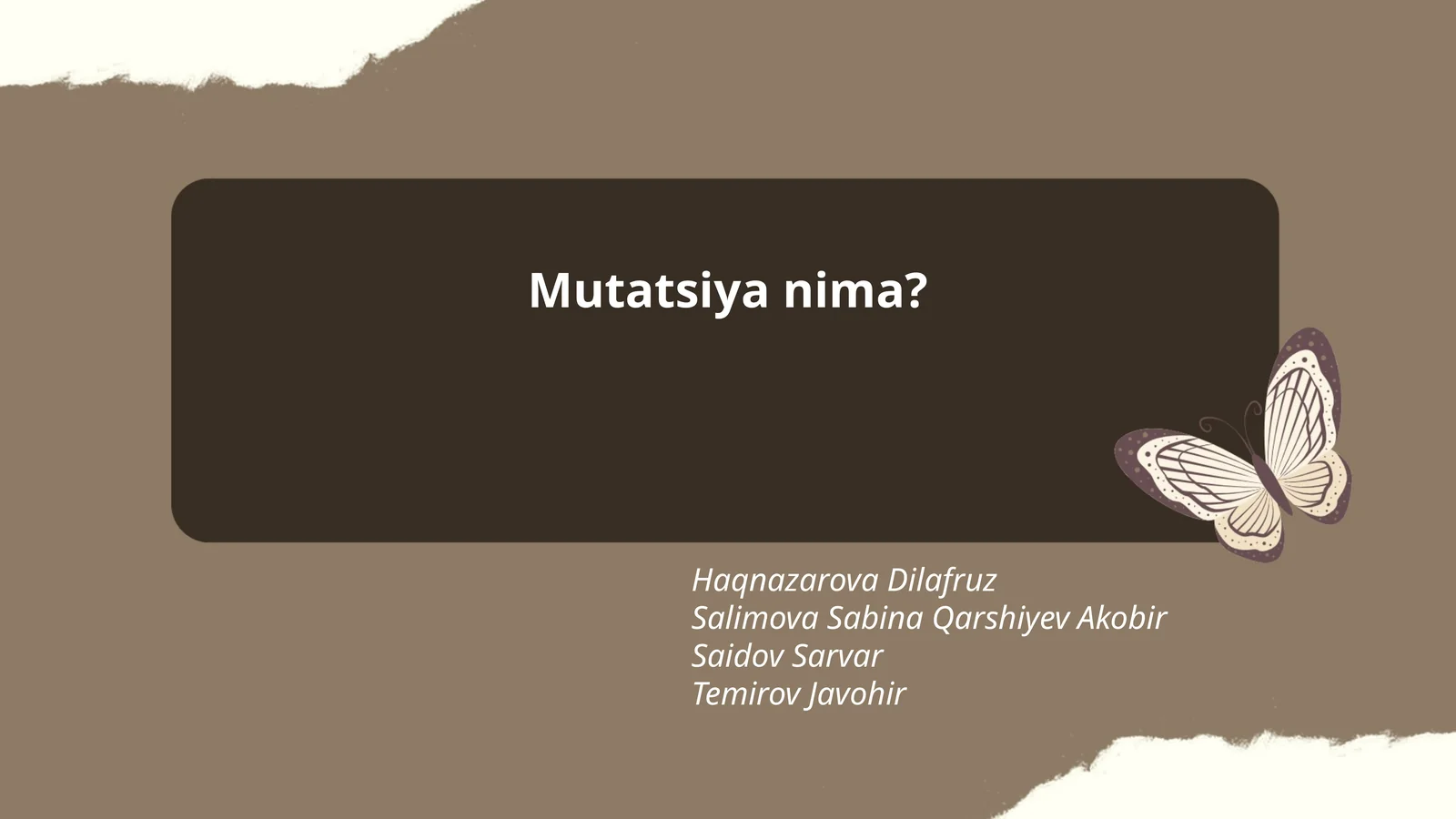 Mutatsiya nima?