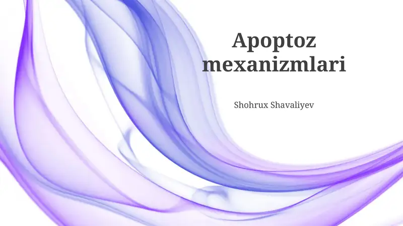 Apoptoz mexanizmlari