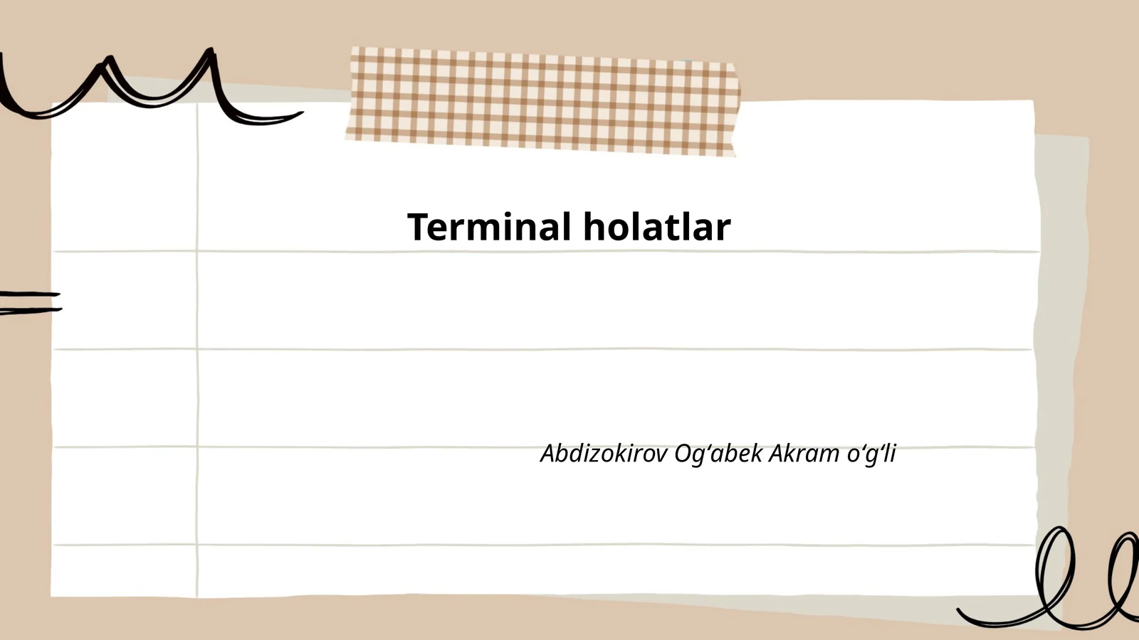 Terminal holatlar