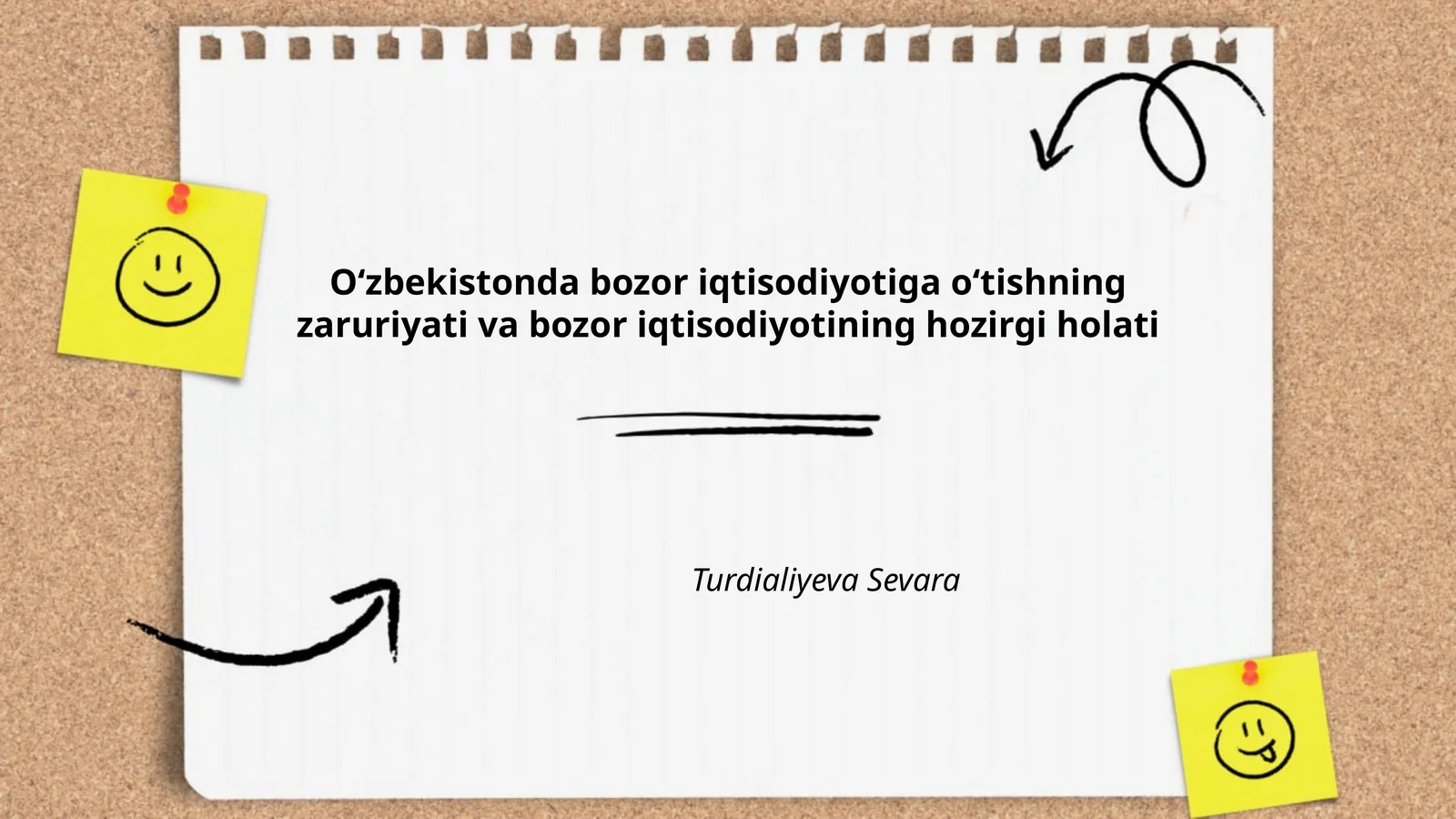 Oʻzbekistonda bozor iqtisodiyotiga oʻtishning zaruriyati va bozor iqtisodiyotining hozirgi holati