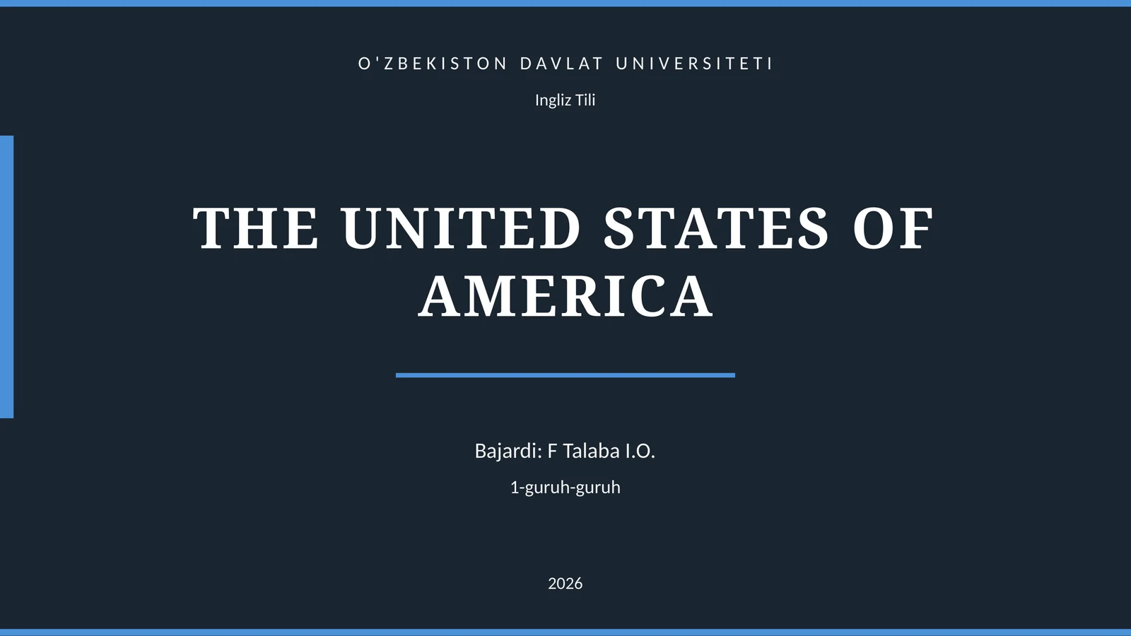 THE UNITED STATES OF AMERICA