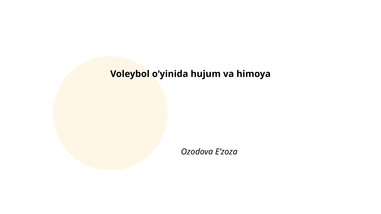 Voleybol oʻyinida hujum va himoya