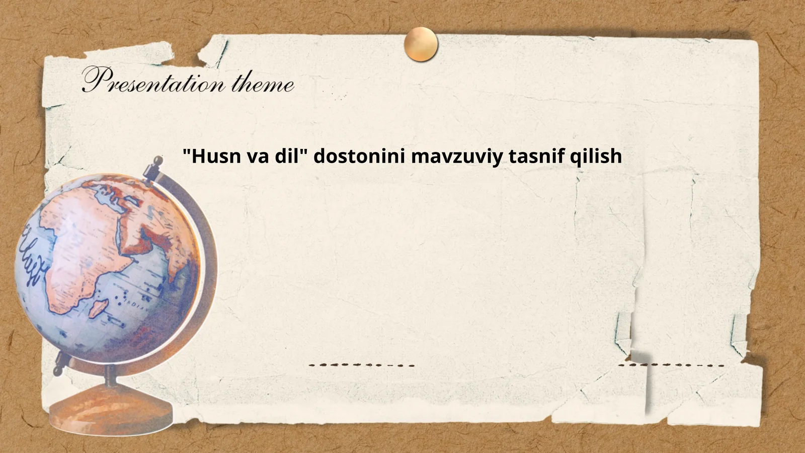 "Husn va dil" dostonini mavzuviy tasnif qilish