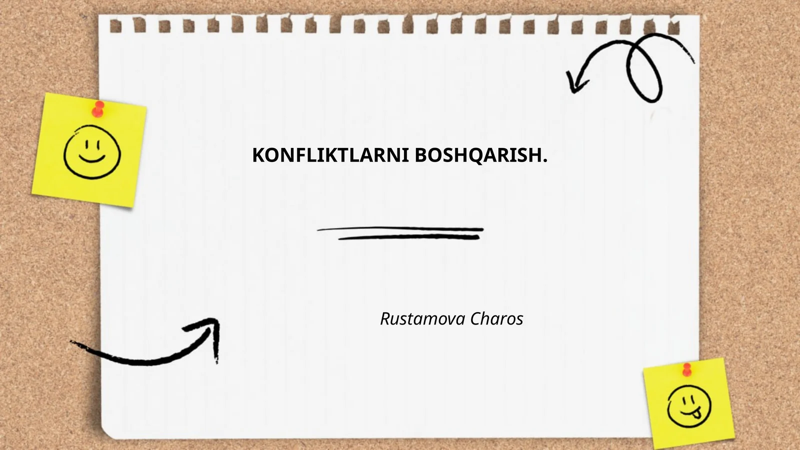 KONFLIKTLARNI BOSHQARISH