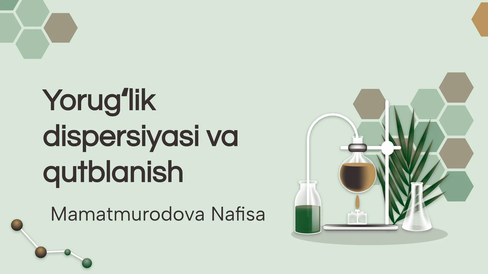 Yorugʻlik dispersiyasi va qutblanish