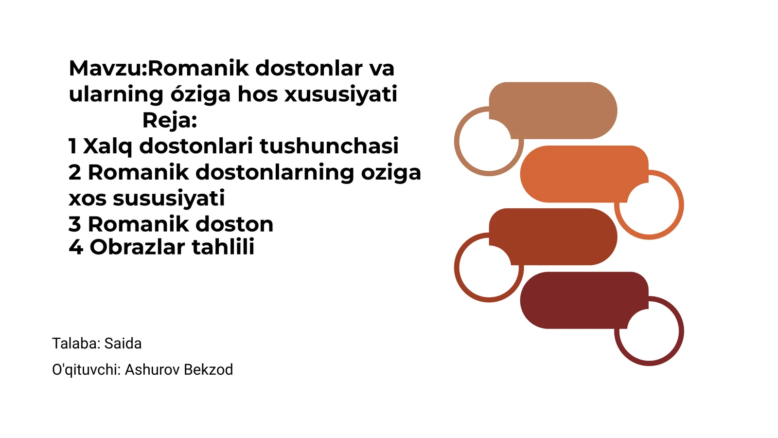 Romanik dostonlar va ularning óziga hos xususiyati