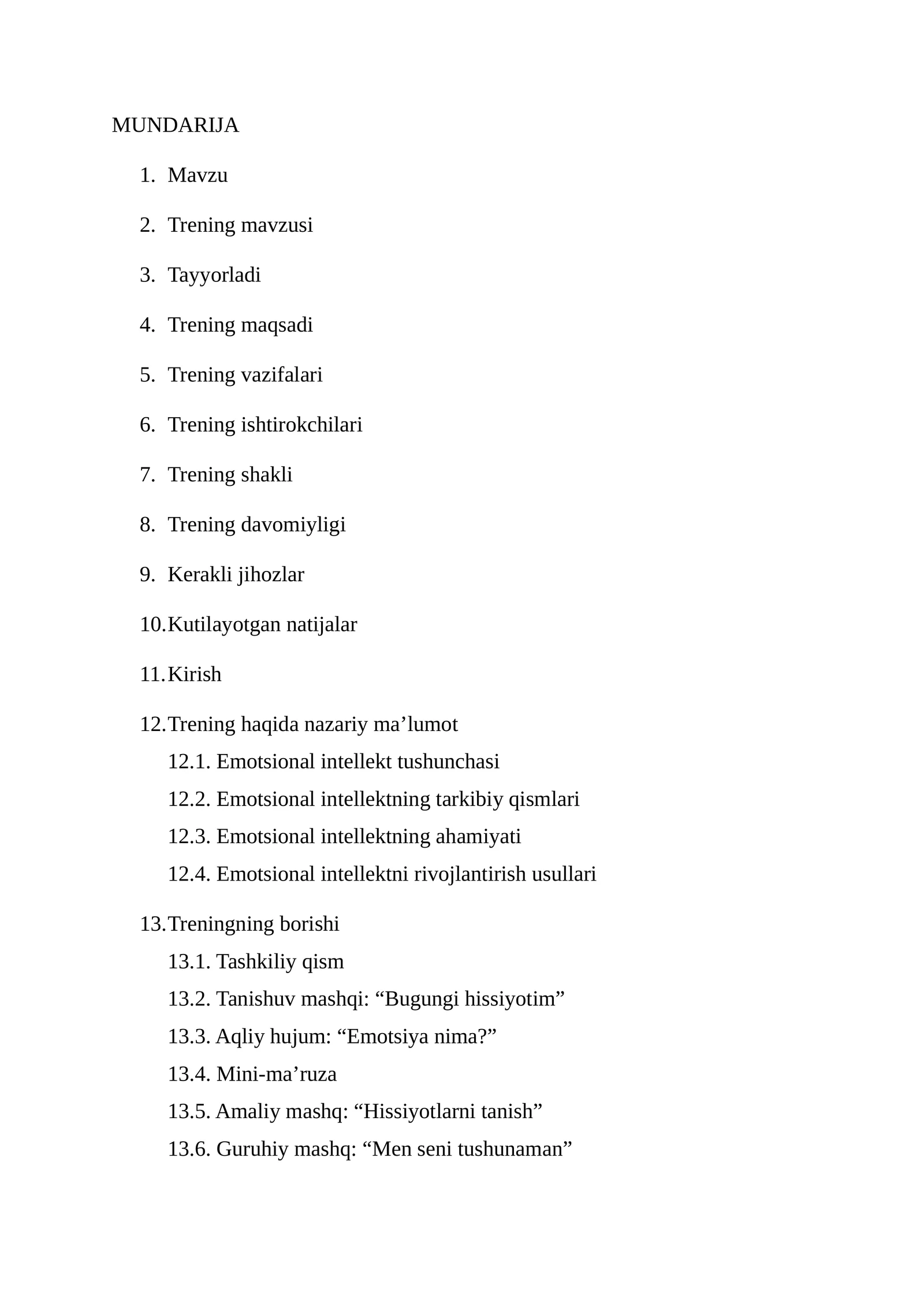 Emotsional intellektni rivojlantirish