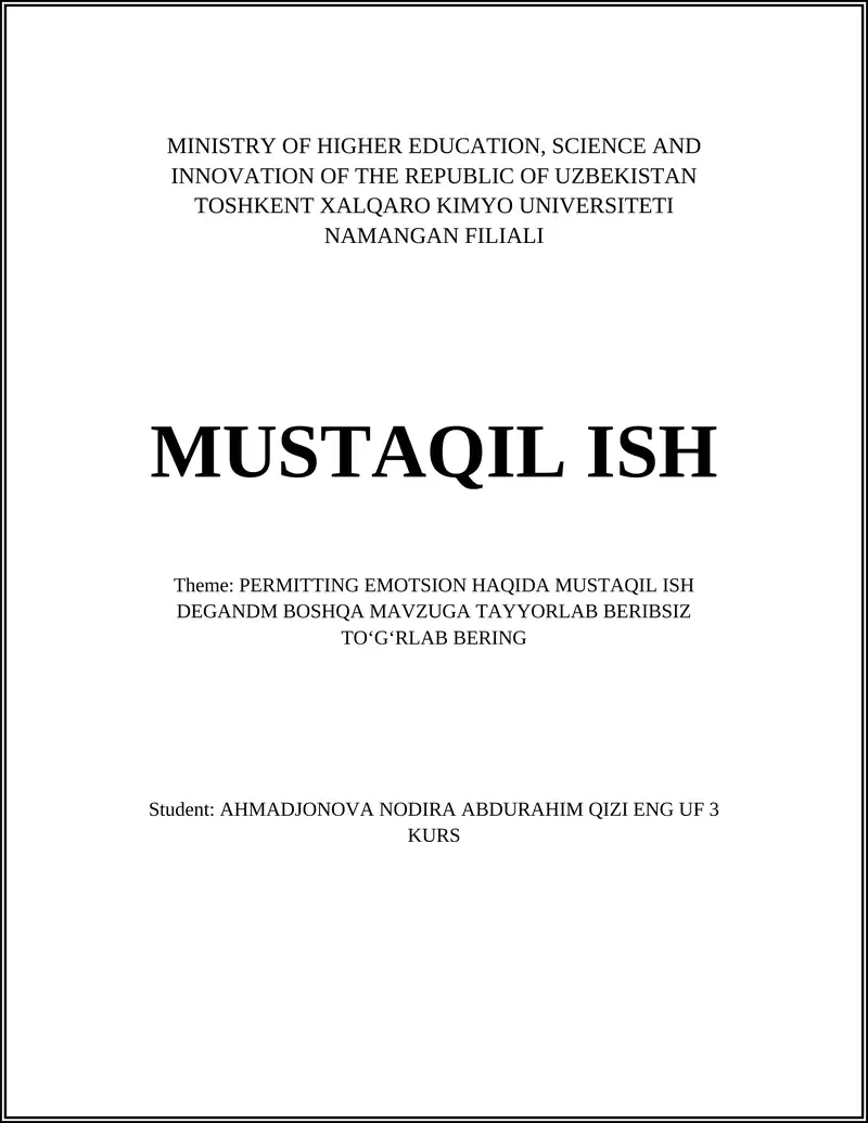 Understanding Permitting Emotions in Independent Work