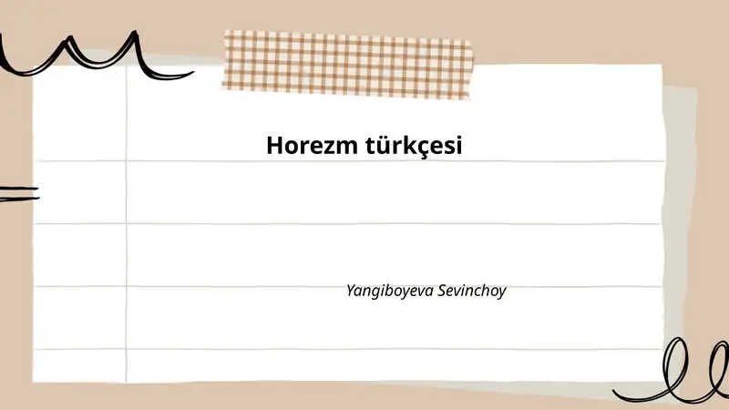 Horezm türkçesi