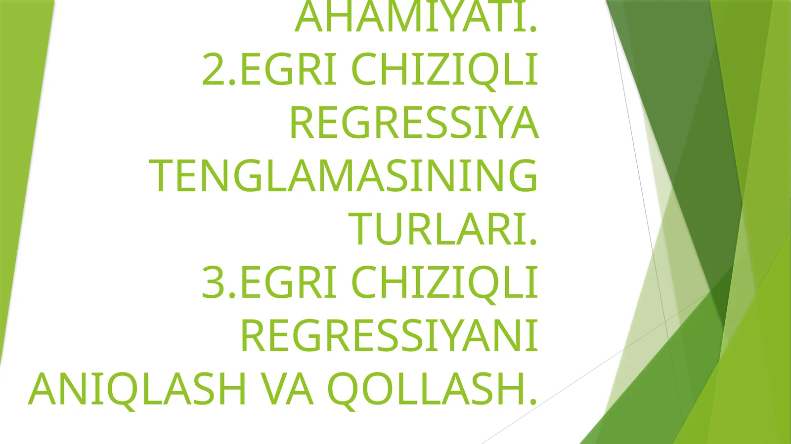 Egri chiziqli regressiya