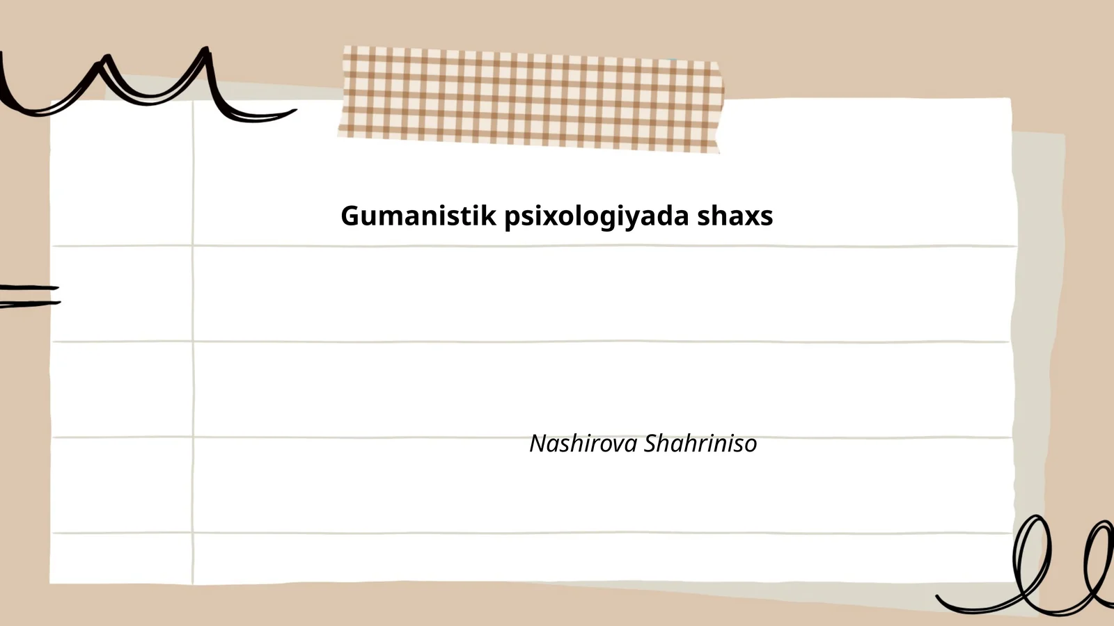 Gumanistik psixologiyada shaxs