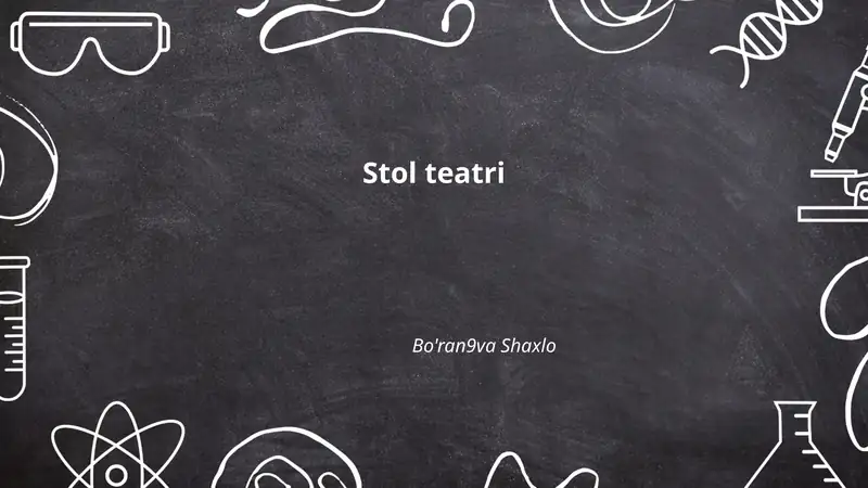 Stol Poster Stol teatri