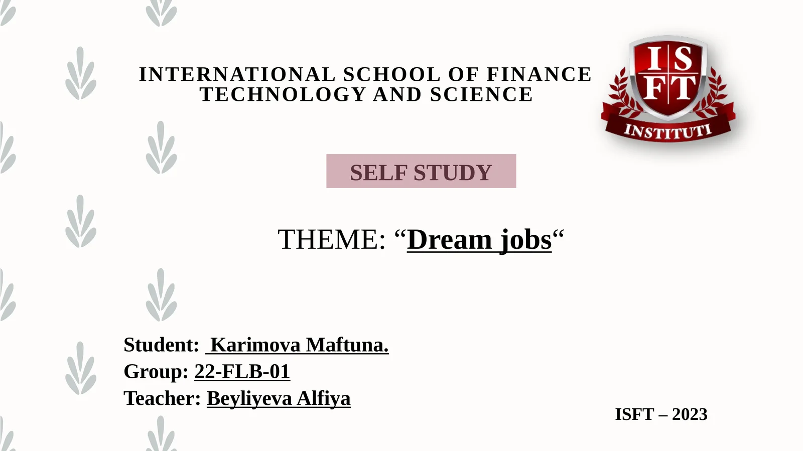 Dream jobs