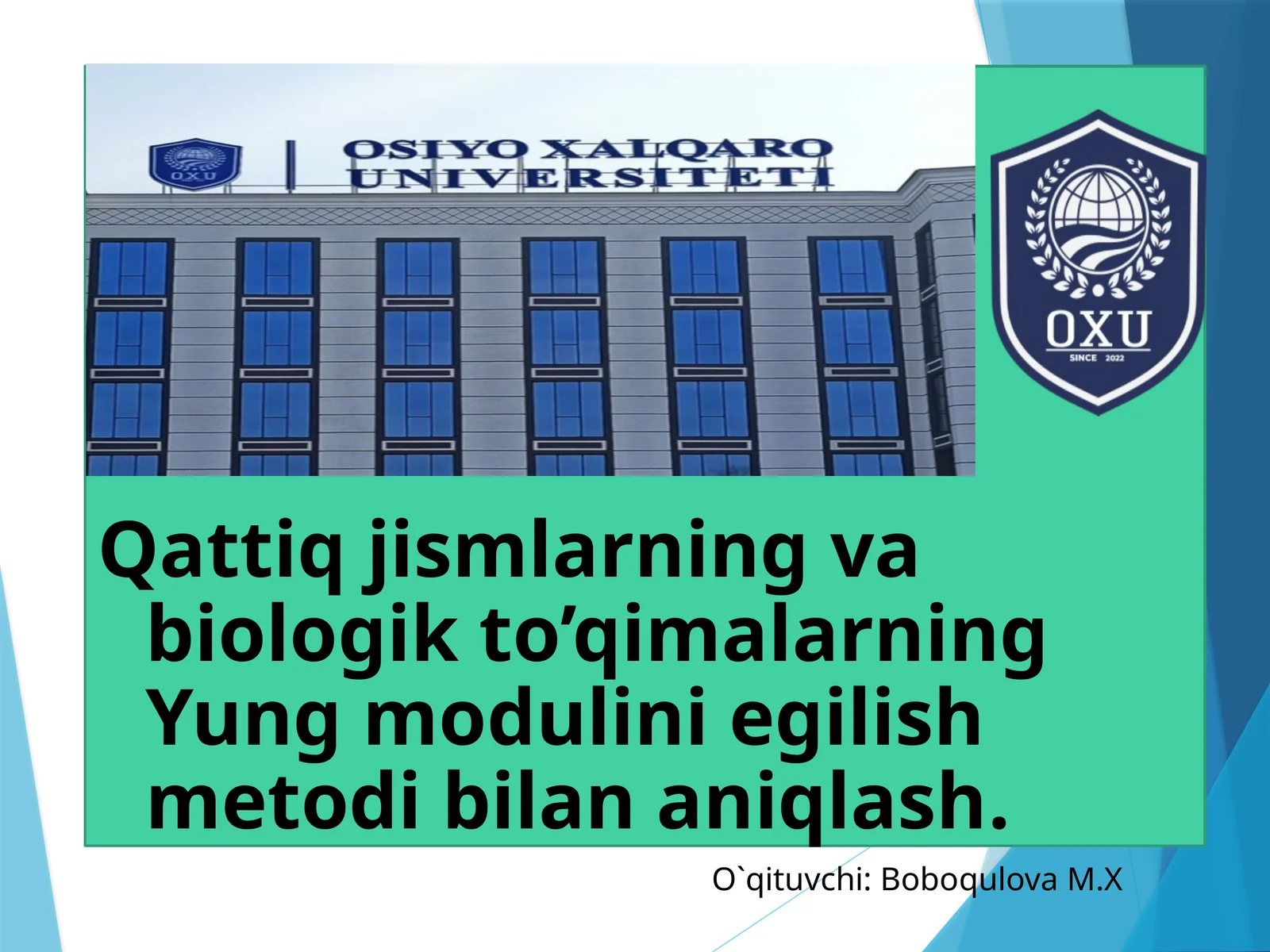 Qattiq jismlarning biologik to'qimalari