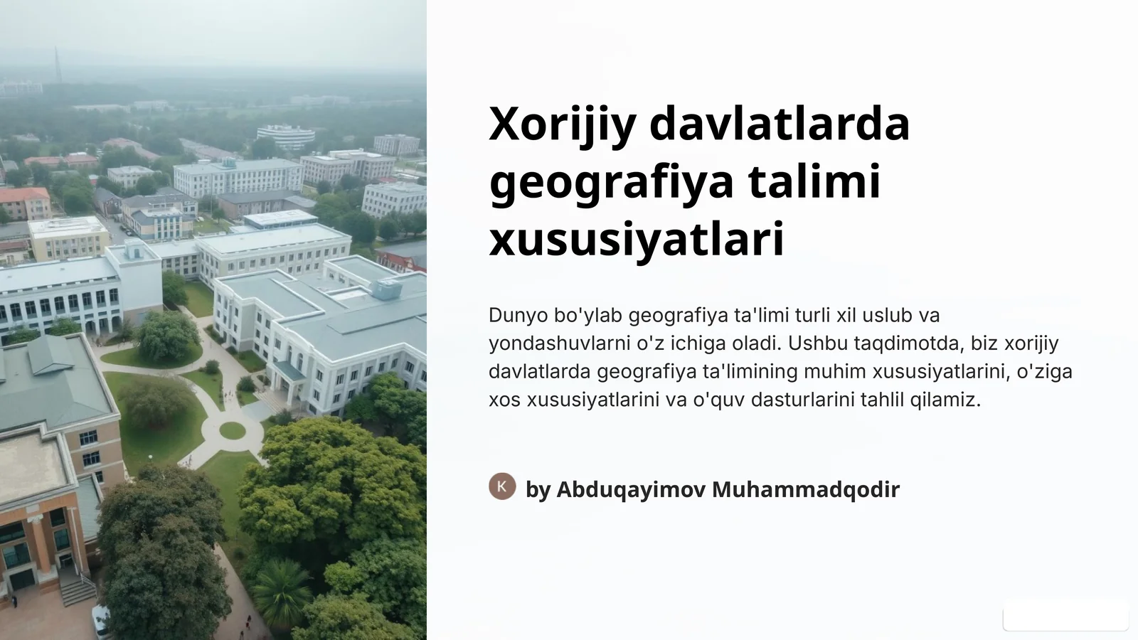 Amerika Qo'shma Shtatlarida Geografiya Ta'limi