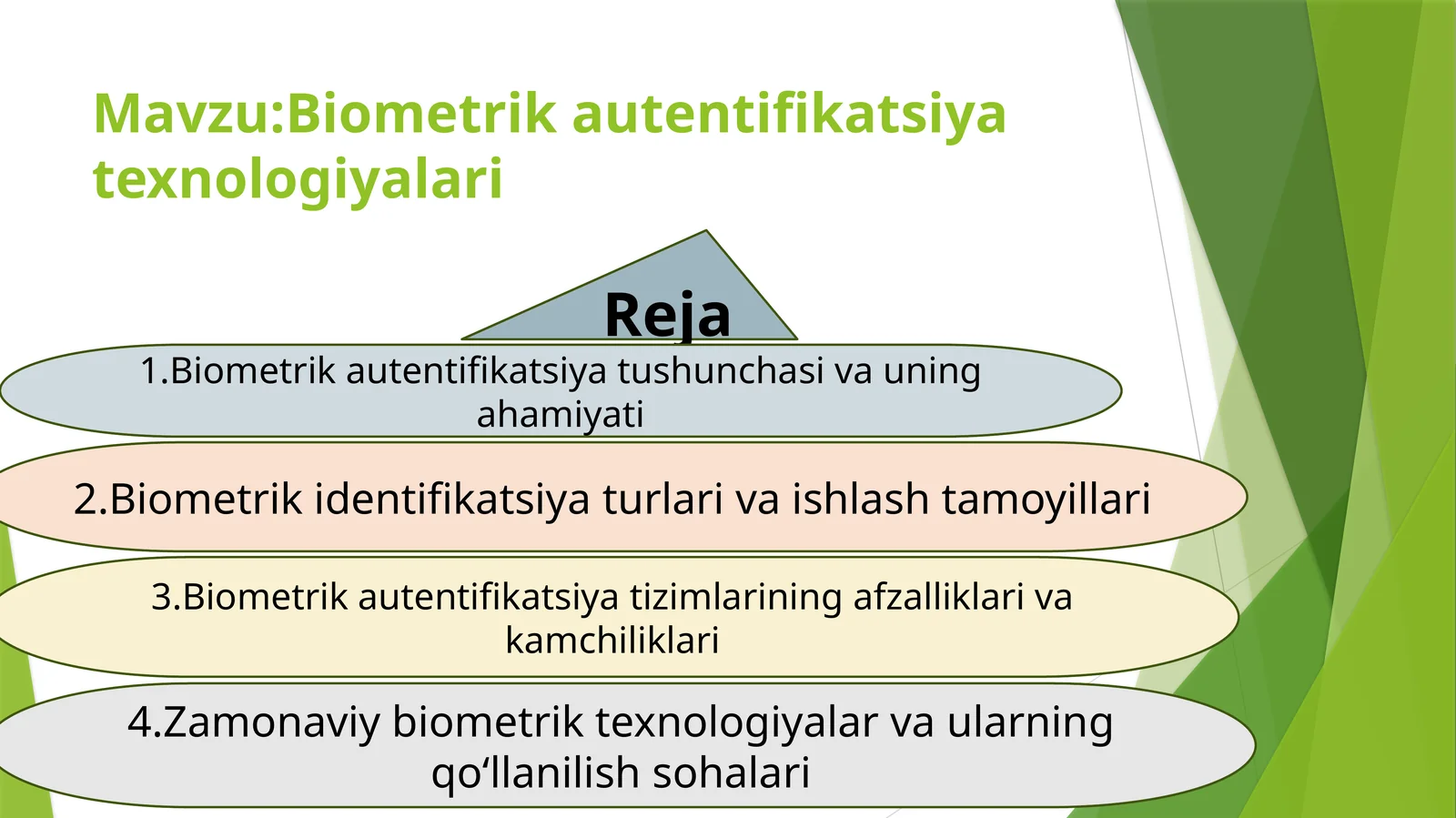 Biometrik autentifikatsiya texnologiyalari