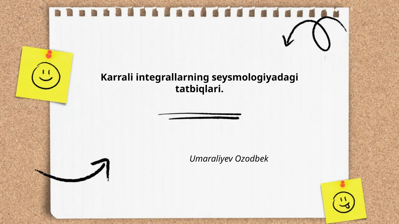 Karrali integrallarning seysmologiyadagi tatbiqlari