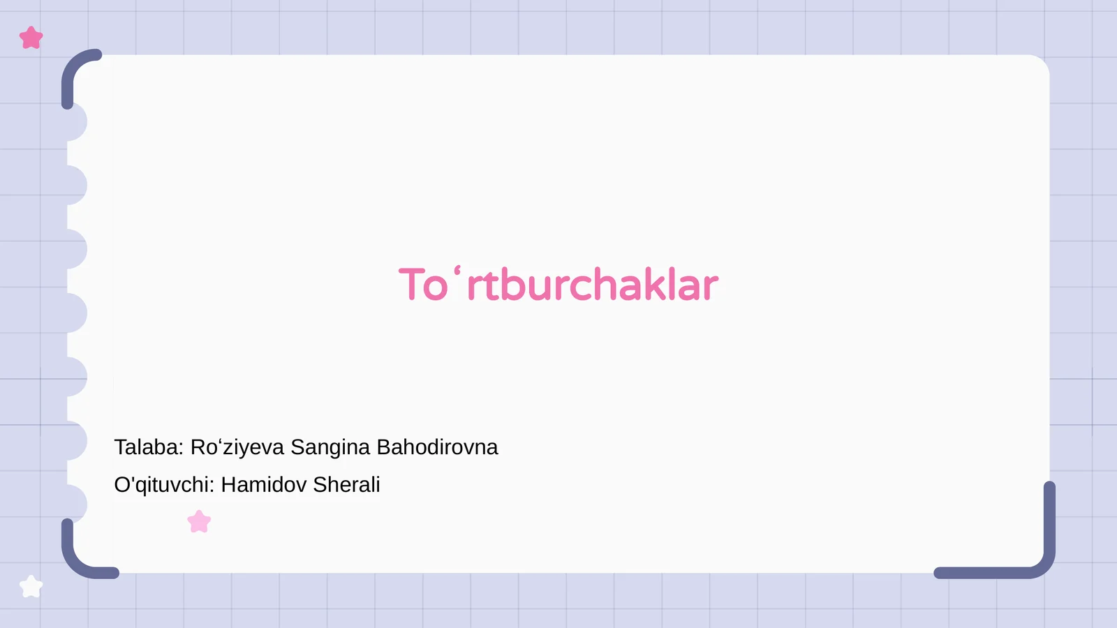 Toʻrtburchaklar