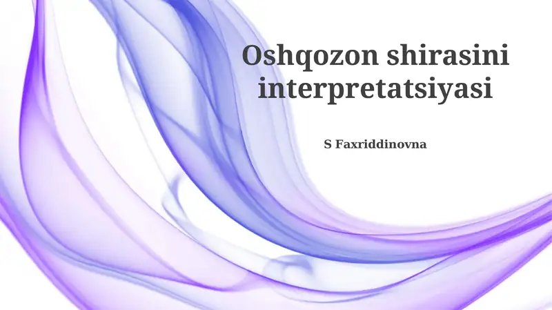 Oshqozon shirasini interpretatsiyasi