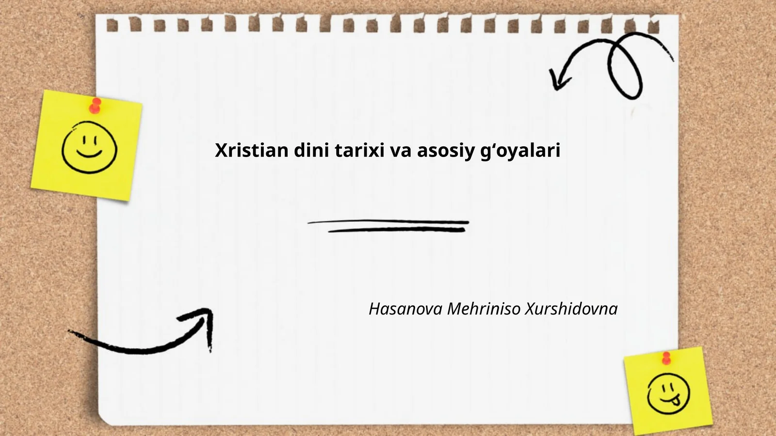 Xristian dini tarixi va asosiy gʻoyalari