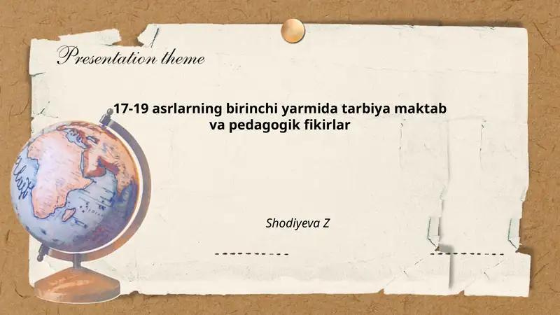 17-19 asrlarning birinchi yarmida tarbiya maktab va pedagogik fikirlar