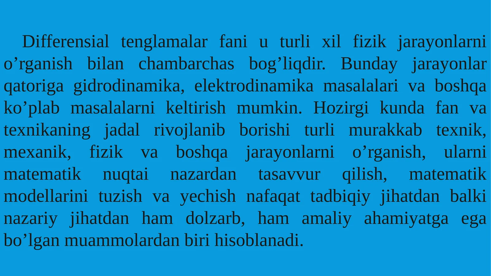 Differensial tenglamalar