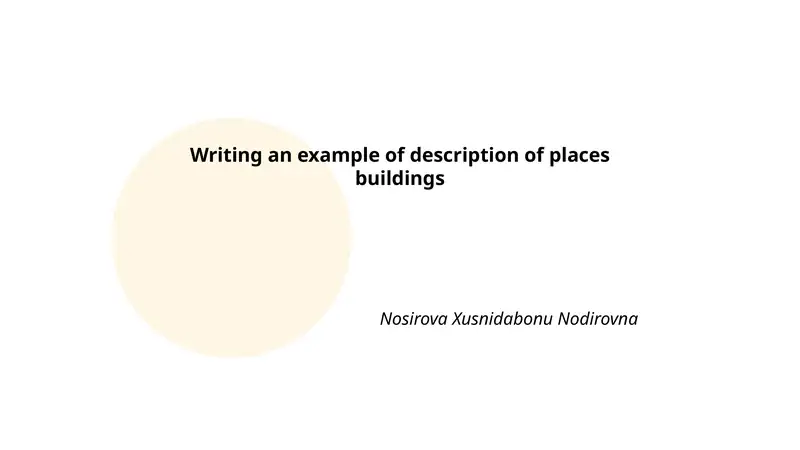 ماوزو: 1. تاریخی بنونи батафсил тавсиф қилиш мисоли