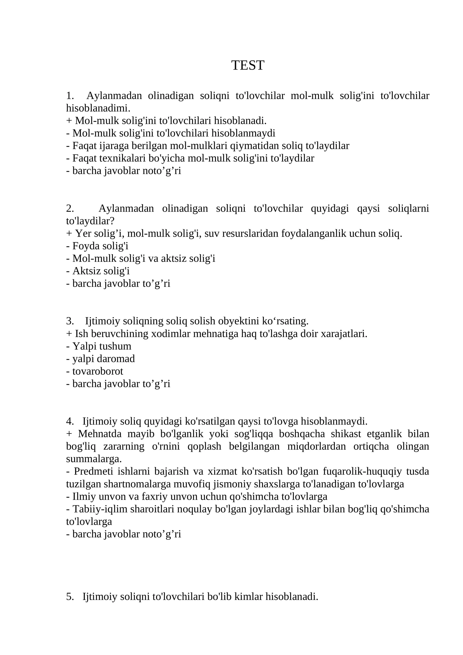 Aylanmadan olinadigan soliqlar