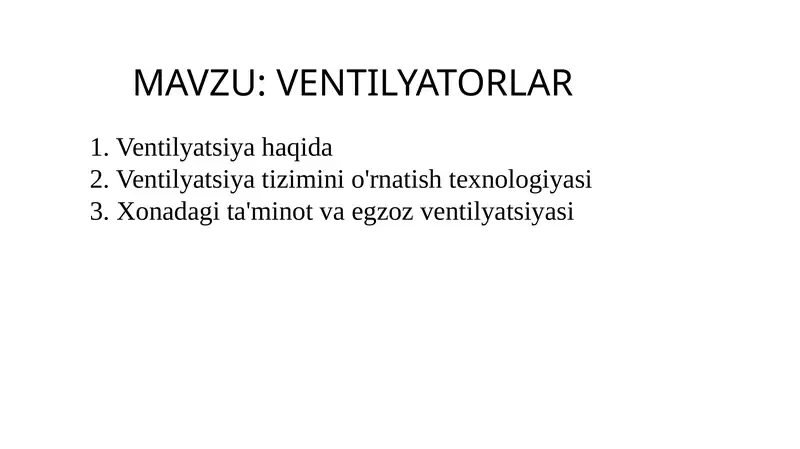 Ventilyatorlar Ventilyatorlar