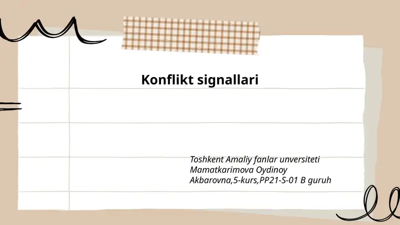 Konflikt signallari
