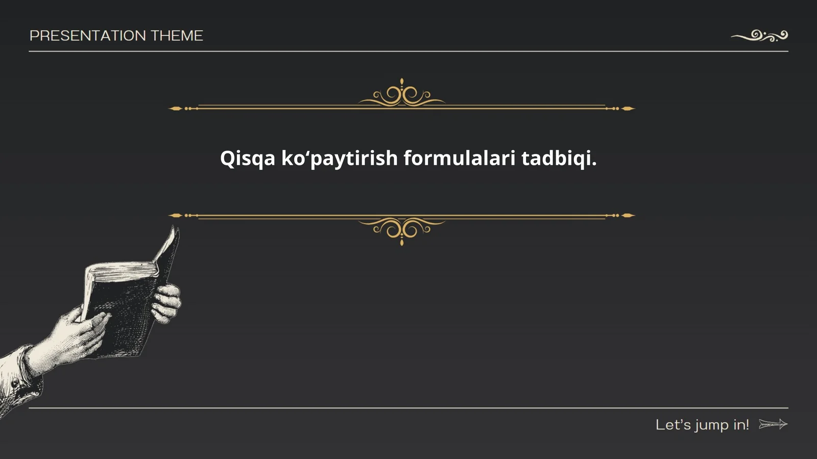 Qisqa koʻpaytirish formulalari tadbiqi