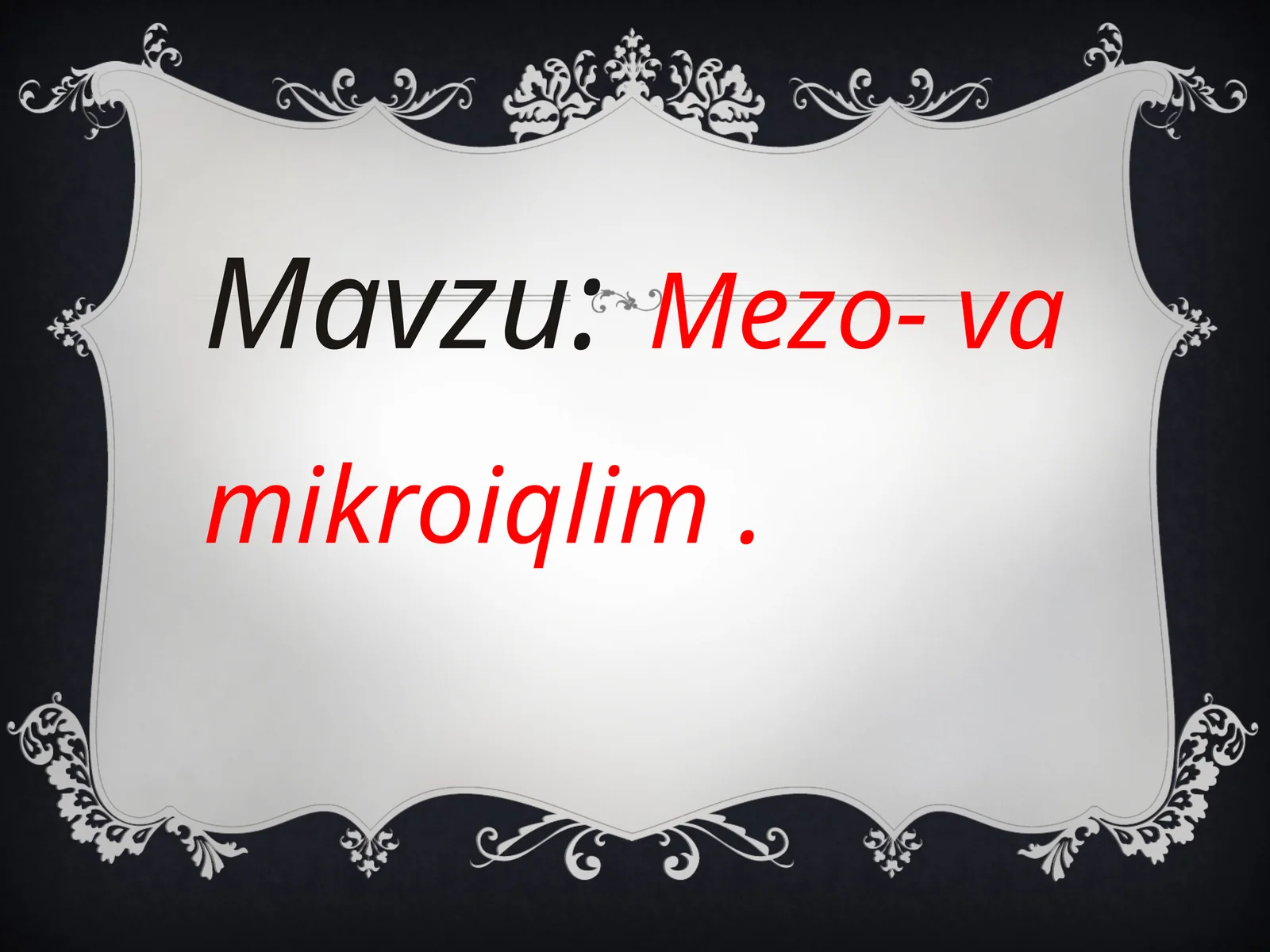 Mezo-vamikroiqlim