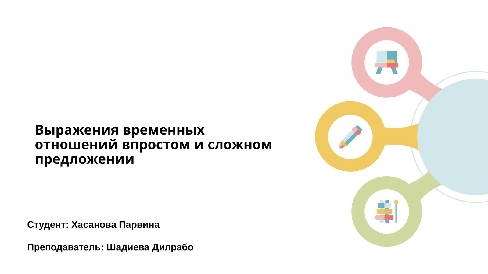 Выражения временных отношений впростом и сложном предложении