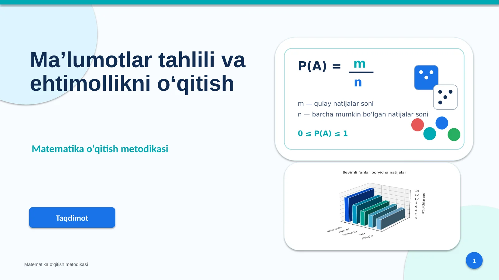 Matematika o‘qitish metodikasi