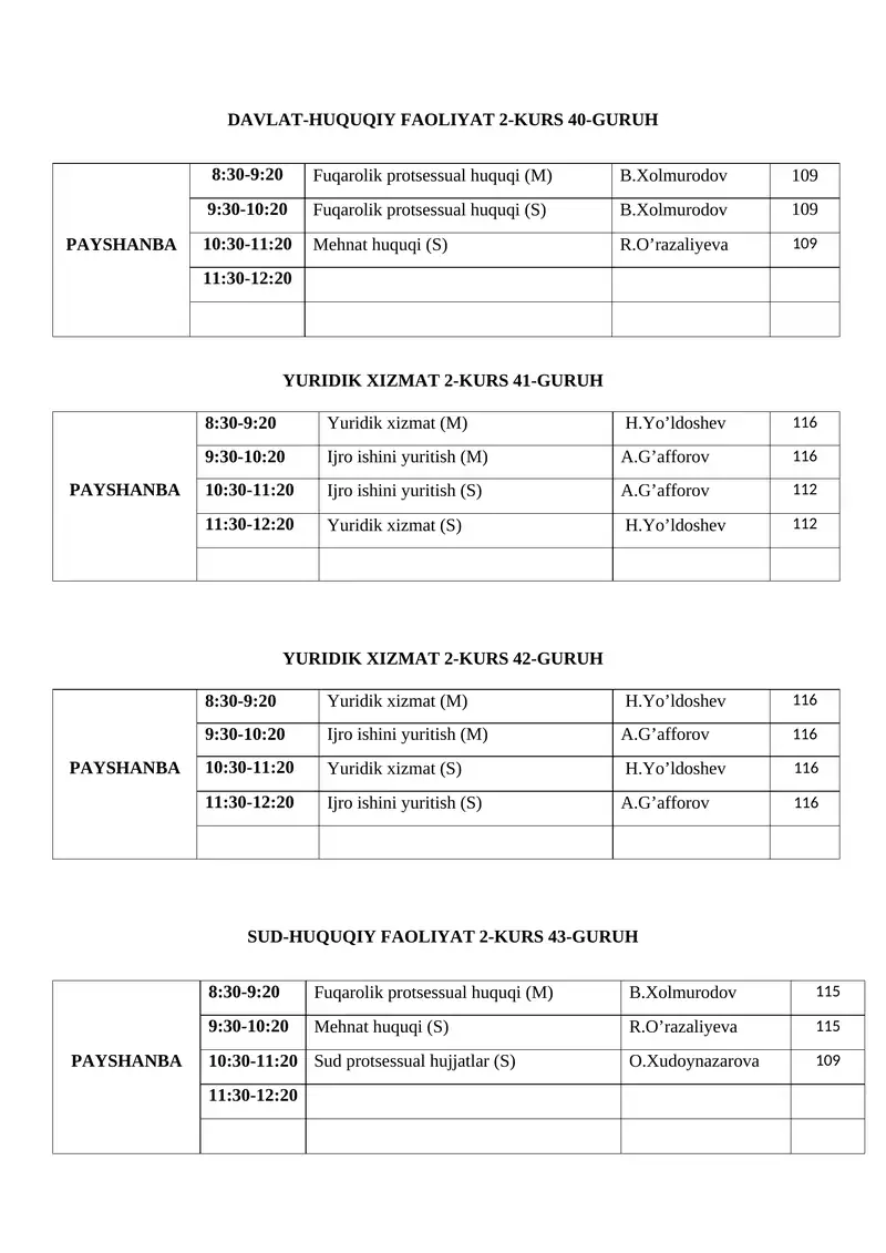 DAVLAT-HUQUQIY FAOLIYAT 2-KURS 40-GURUH