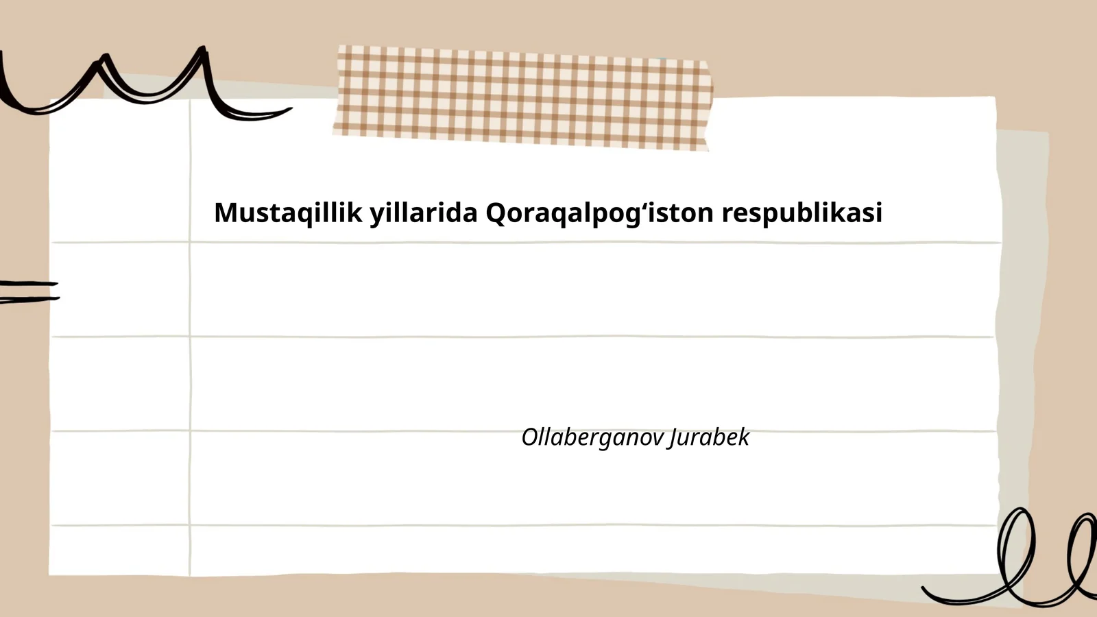 Mustaqillik yillarida Qoraqalpogʻiston respublikasi