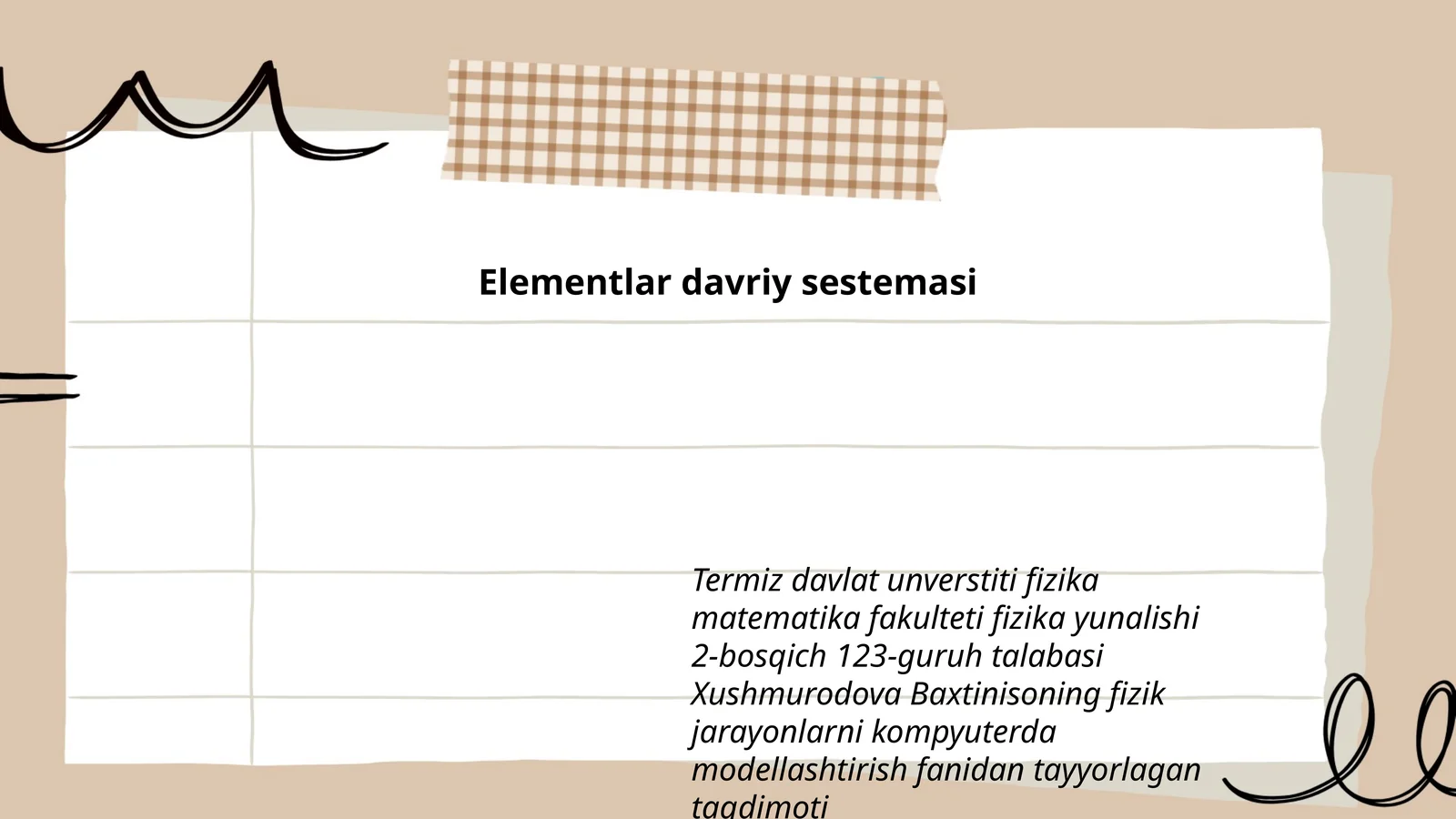 Elementlar davriy sestemasi