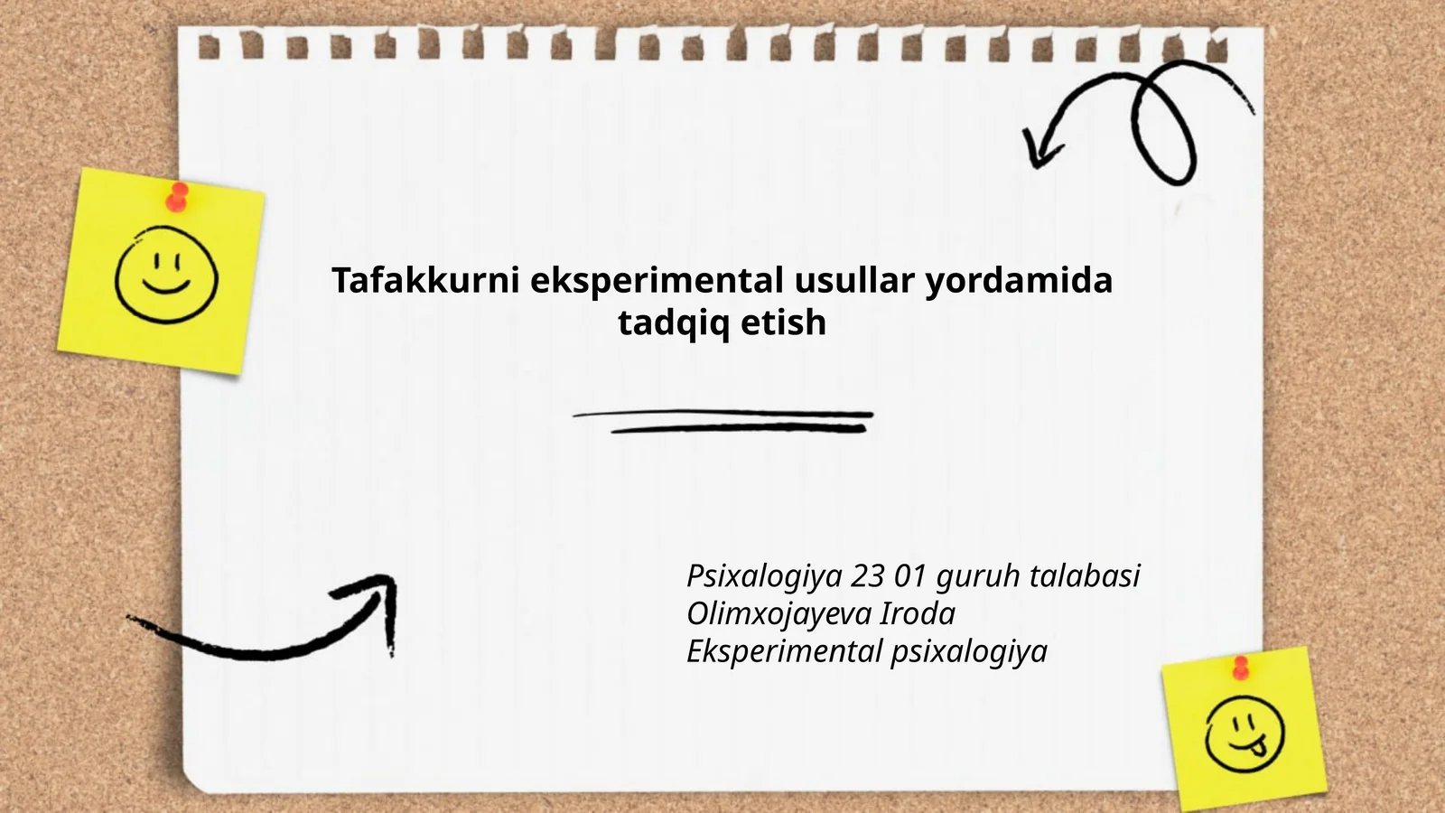 Tafakkurni eksperimental usullar yordamida tadqiq etish
