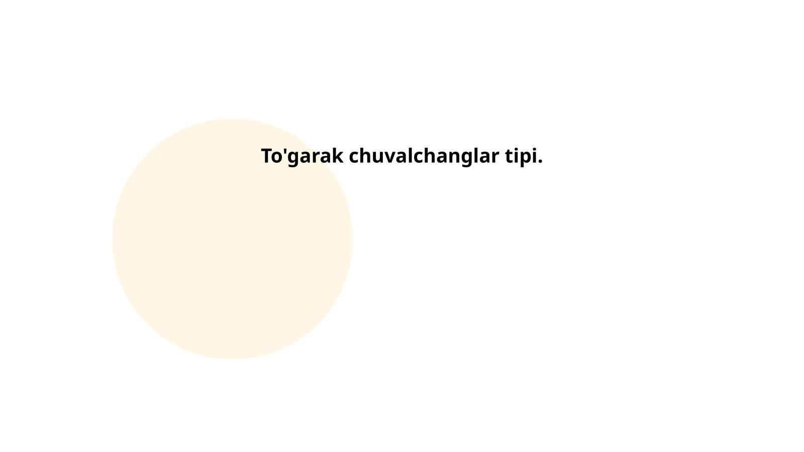 To'garak chuvalchanglar tipi