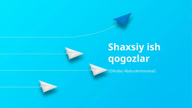 Shaxsiy ish qogozlar