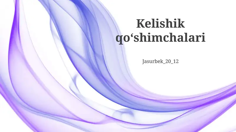 Shartnomalar va Qo'shimchalar ta'rifi