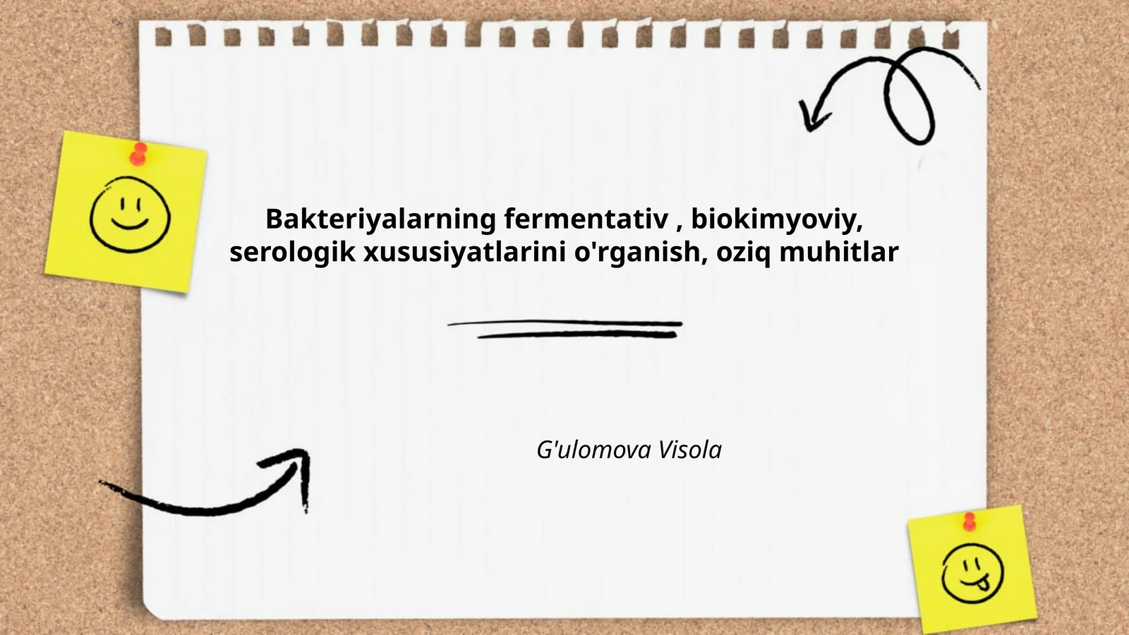 Bakteriyalarning fermentativ, biokimyoviy, serologik xususiyatlarini o'rganish, oziq muhitlar