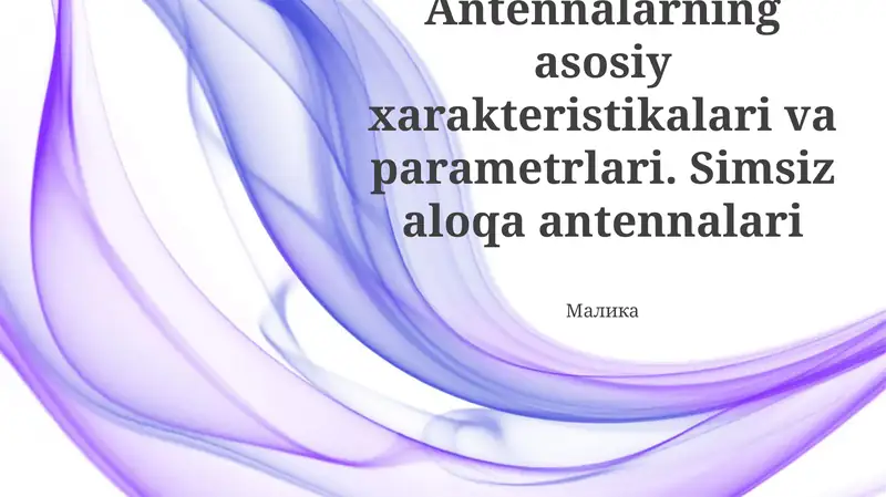 Simsiz aloqa antennalari