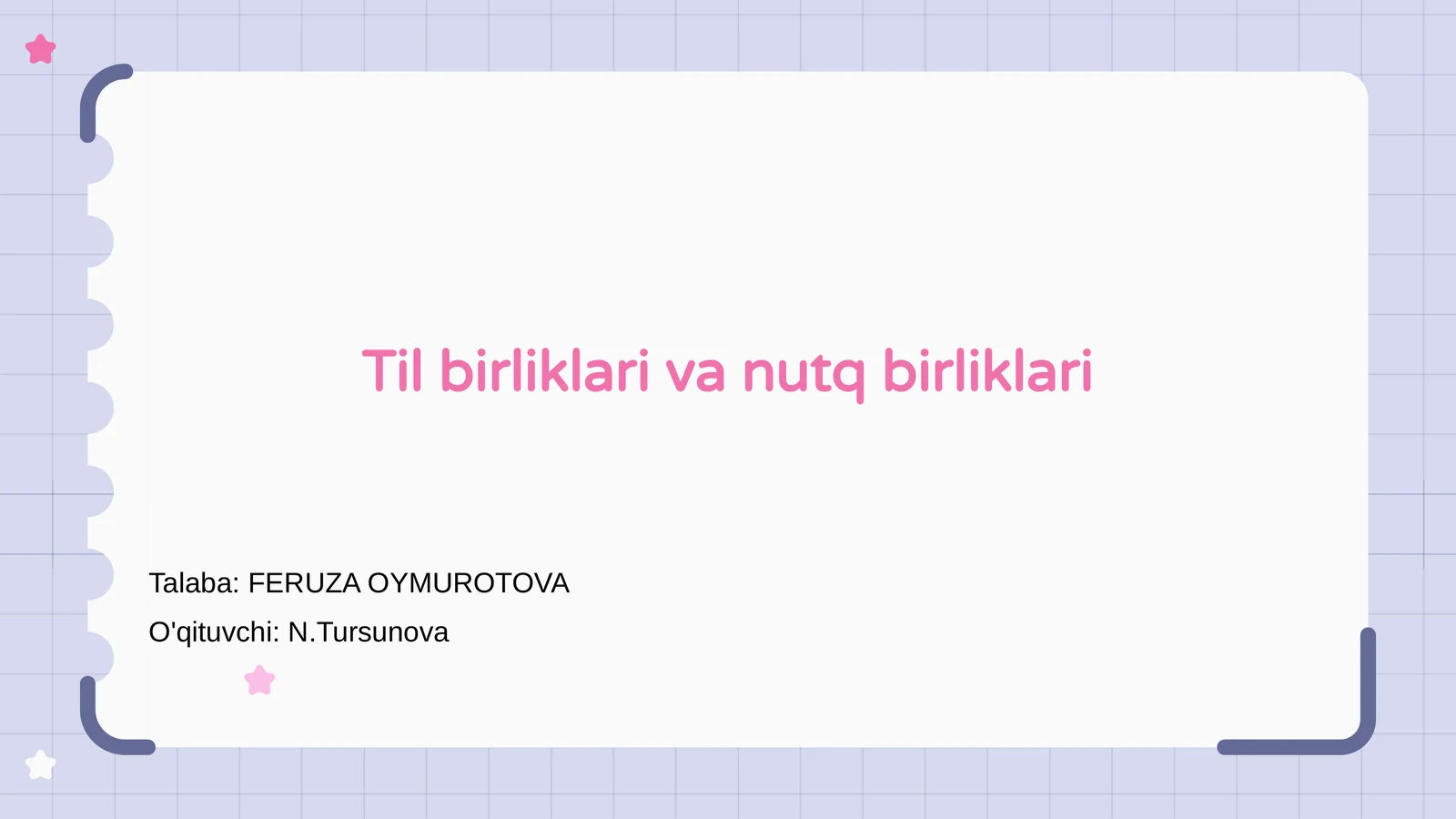 Til birliklari va nutq birliklari