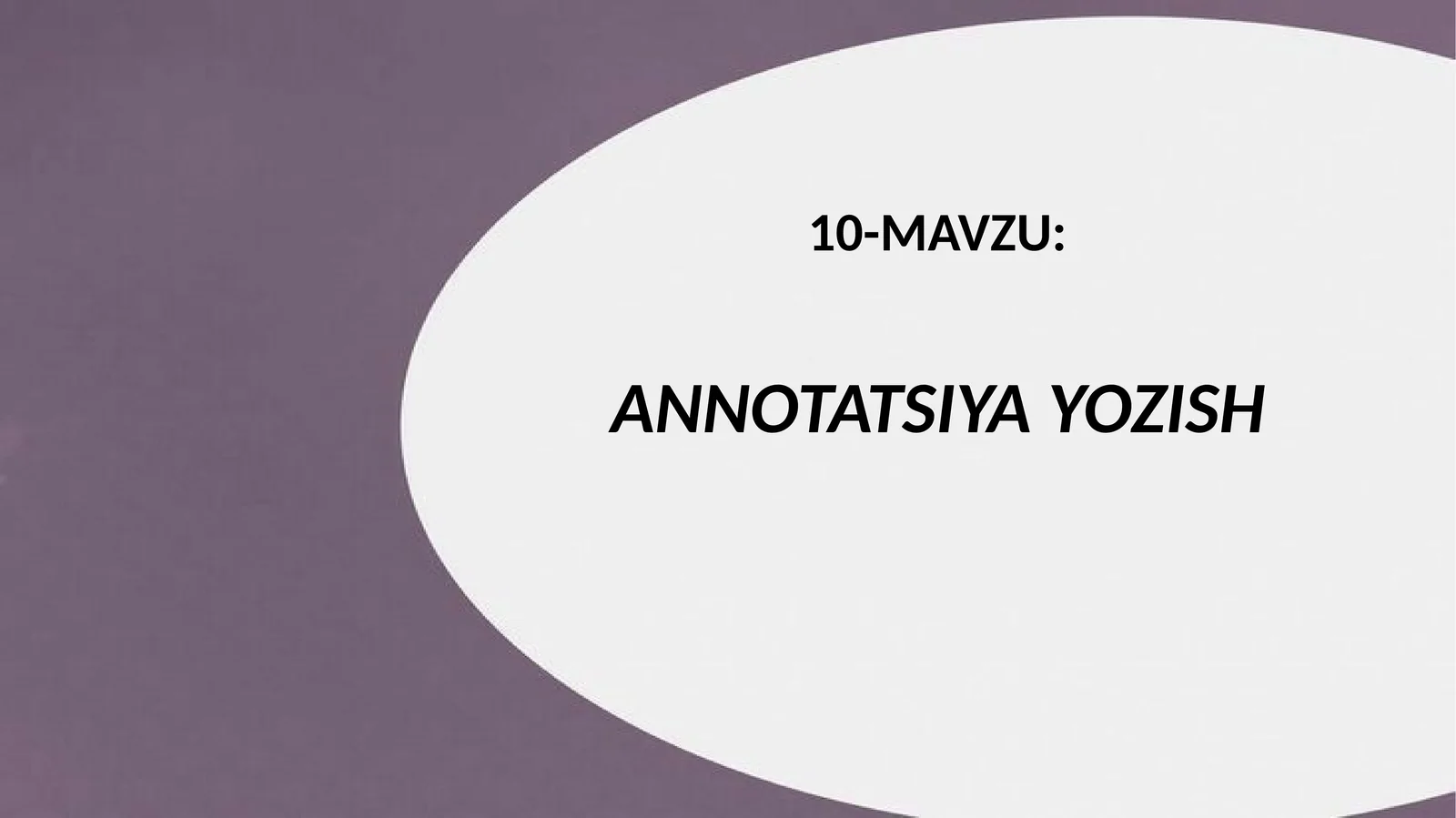 Annotatsiya haqida ma'lumot